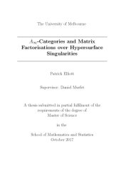 book Ainfinity-Categories and Matrix Factorisations over Hypersurface Singularities [thesis]