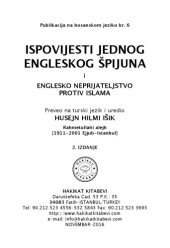 book Ispovijesti jednog engleskog špijuna i englesko neprijateljstvo protiv islama