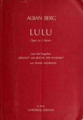 book Lulu. Oper in 3 Akten