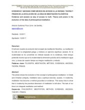 book Evidencia y ascesis como modos d acceso a la verdad.Teoria y praxis en la evoluc d la idea d meditacion filosóf