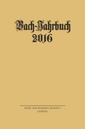 book Bach-Jahrbuch 2016