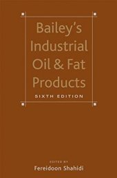 book Bailey's Industrial Oil and Fat Products, , 6 Volume Set