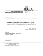 book Graphene Nanoplatelet (GNP) Reinforced Asphalt Mixtures - A Novel Multifunctional Pavement Material (Final Report for NCHRP IDEA Project 173)