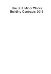 book The JCT minor works building contracts 2016