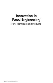 book Innovation in Food Engineering : New Techniques and Products