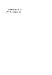 book The Handbook of Psycholinguistics