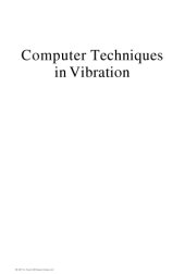 book Computer Techniques in Vibration