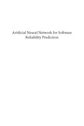 book Artificial neural network for software reliability prediction