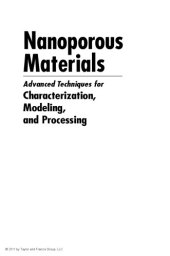 book Nanoporous Materials : Advanced Techniques for Characterization, Modeling, and Processing