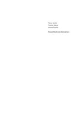 book Power electronic converters : dynamics and control in conventional and renewable energy applictions