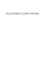 book Adjustment computations : spatial data analysis