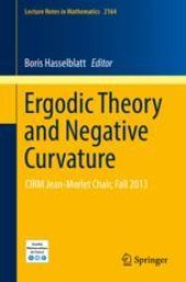 book  Ergodic Theory and Negative Curvature: CIRM Jean-Morlet Chair, Fall 2013