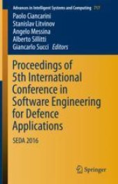 book  Proceedings of 5th International Conference in Software Engineering for Defence Applications: SEDA 2016