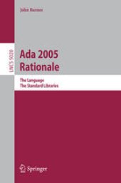 book Ada 2005 Rationale: The Language, The Standard Libraries