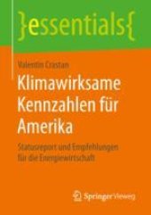 book  Klimawirksame Kennzahlen für Amerika: Statusreport und Empfehlungen für die Energiewirtschaft