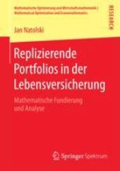 book  Replizierende Portfolios in der Lebensversicherung: Mathematische Fundierung und Analyse