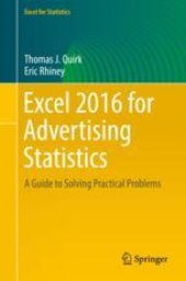 book  Excel 2016 for Advertising Statistics: A Guide to Solving Practical Problems