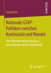 book  Nationale GSVP-Politiken zwischen Kontinuität und Wandel: Eine rollentheoretische Analyse Deutschlands und der Niederlande