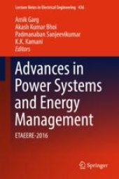 book  Advances in Power Systems and Energy Management: ETAEERE-2016