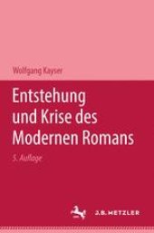 book  Entstehung und Krise des Modernen Romans