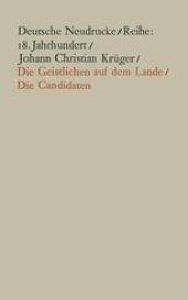 book  Die Geistlichen auf dem Lande und Die Candidaten