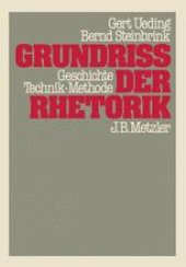 book  Grundriß der Rhetorik: Geschichte · Technik · Methode