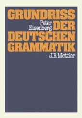 book  Grundriß der deutschen Grammatik