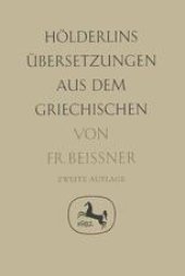 book  Hölderlins Übersetzungen aus dem Griechischen