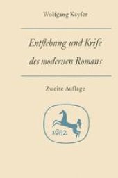 book  Entstehung und Krise des Modernen Romans