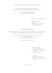 book Геоэкологические условия функционирования "Атомэнерго" в составе "Кировский завод" города Санкт-Петербург: выпускная бакалаврская работа по направлению подготовки: 05.03.06 - Экология и природопользование