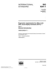 book Ergonomic requirements for office work with visual display terminals (VDTs) -- Part 1: General introduction