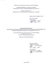 book Мультикультурализм в Европейском союзе: политика или риторика? (на примере Великобритании, ФРГ, Франции в 2001-2016 гг.): выпускная бакалаврская работа по направлению подготовки: 41.03.05 - Международные отношения