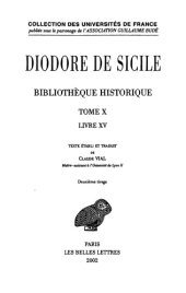 book Diodore de Sicile: Bibliothèque historique. Tome X: Livre XV