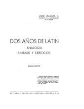 book Dos años de latín. Analogía, sintaxis y ejercicios