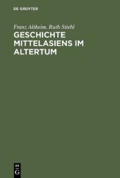 book Geschichte Mittelasiens im Altertum