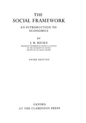 book The Social Framework: An Introduction to Economics