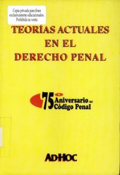 book Teorías Actuales en el Derecho Penal