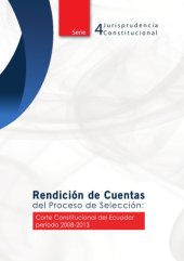 book Rendición de cuentas del proceso de selección: período 2008-2013