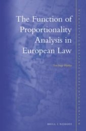 book The Function of Proportionality Analysis in European Law