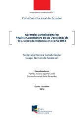 book Garantías jurisdiccionales: análisis cuantitativo de las decisiones de los jueces de instancia y apelación en el año 2013