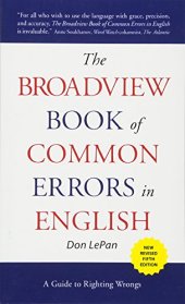 book The Broadview Book of Common Errors in English: A Guide to Righting Wrongs, 5th Edition