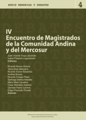 book IV Encuentro de Magistrados de la Comunidad Andina y del Mercosur