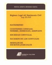 book Régimen legal del matrimonio civil, Ley 23,515