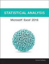 book Statistical analysis : Microsoft Excel 2016