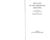 book The Acts of the Christian Martyrs