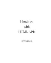 book Hands-on with HTML APIs: Harness the Power of HTML APIs