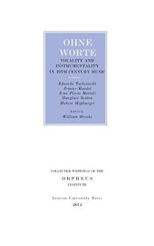 book Ohne Worte: Vocality and Instrumentality in 19th-Century Music