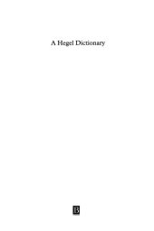 book A Hegel Dictionary