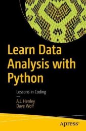 book Learn Data Analysis with Python: Lessons in Coding