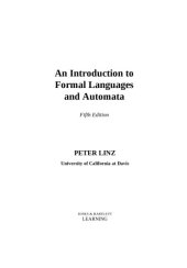 book An Introduction to Formal Languages and Automata